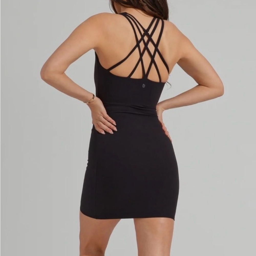 Buff Bunny Black Strappy Back Bodycon Dress -  Women small